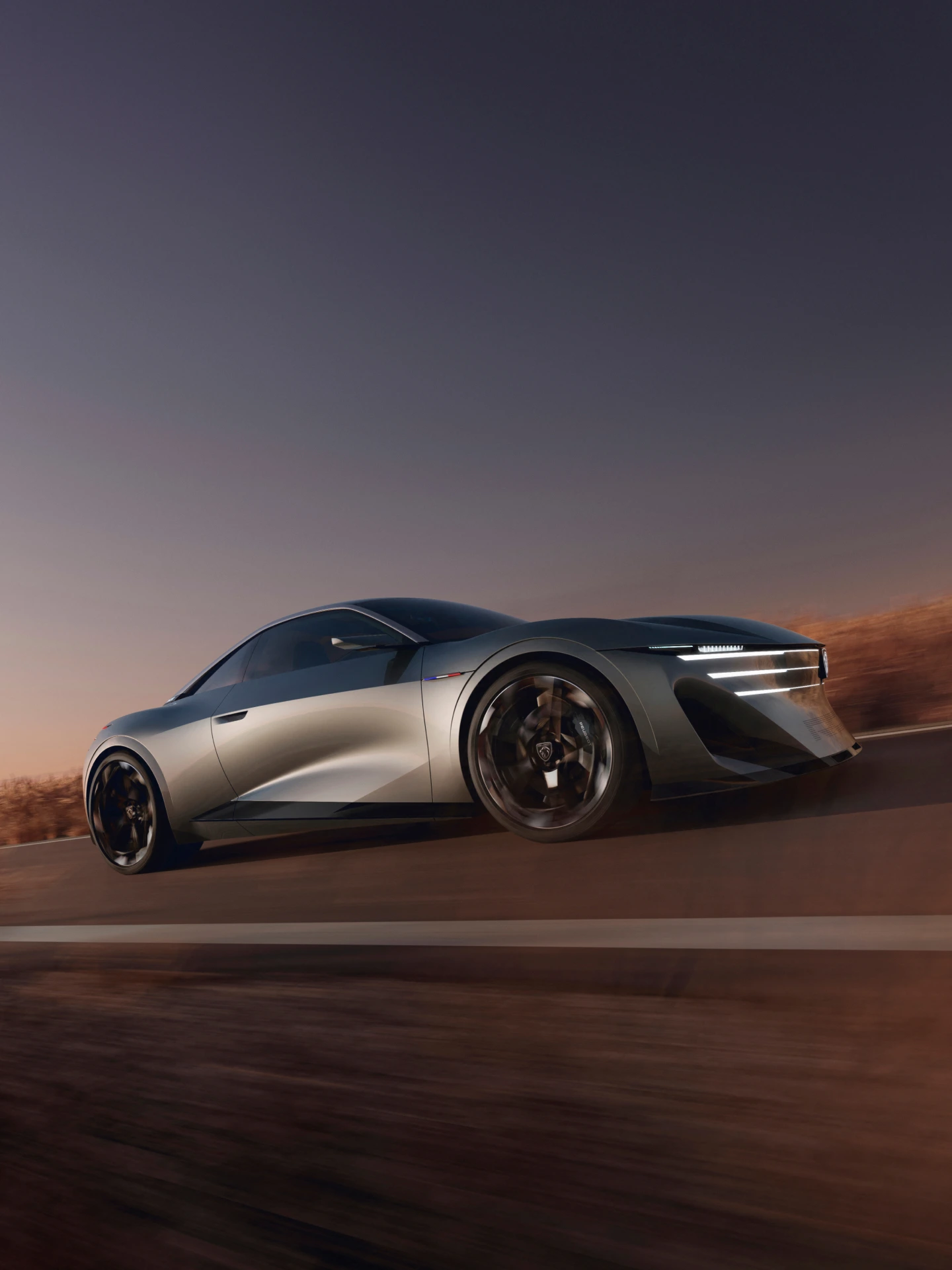 PEUGEOT RCZ Vision em movimento na estrada