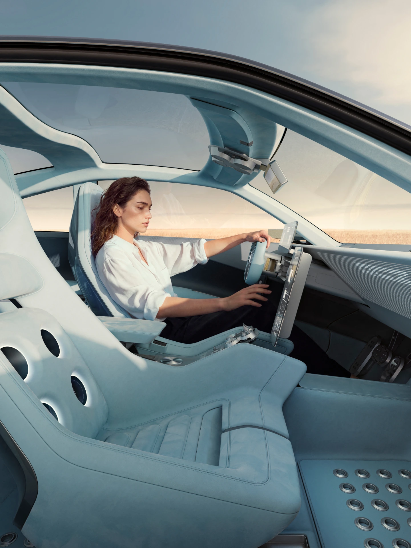 Ecrãs flutuantes no interior do PEUGEOT RCZ Vision
