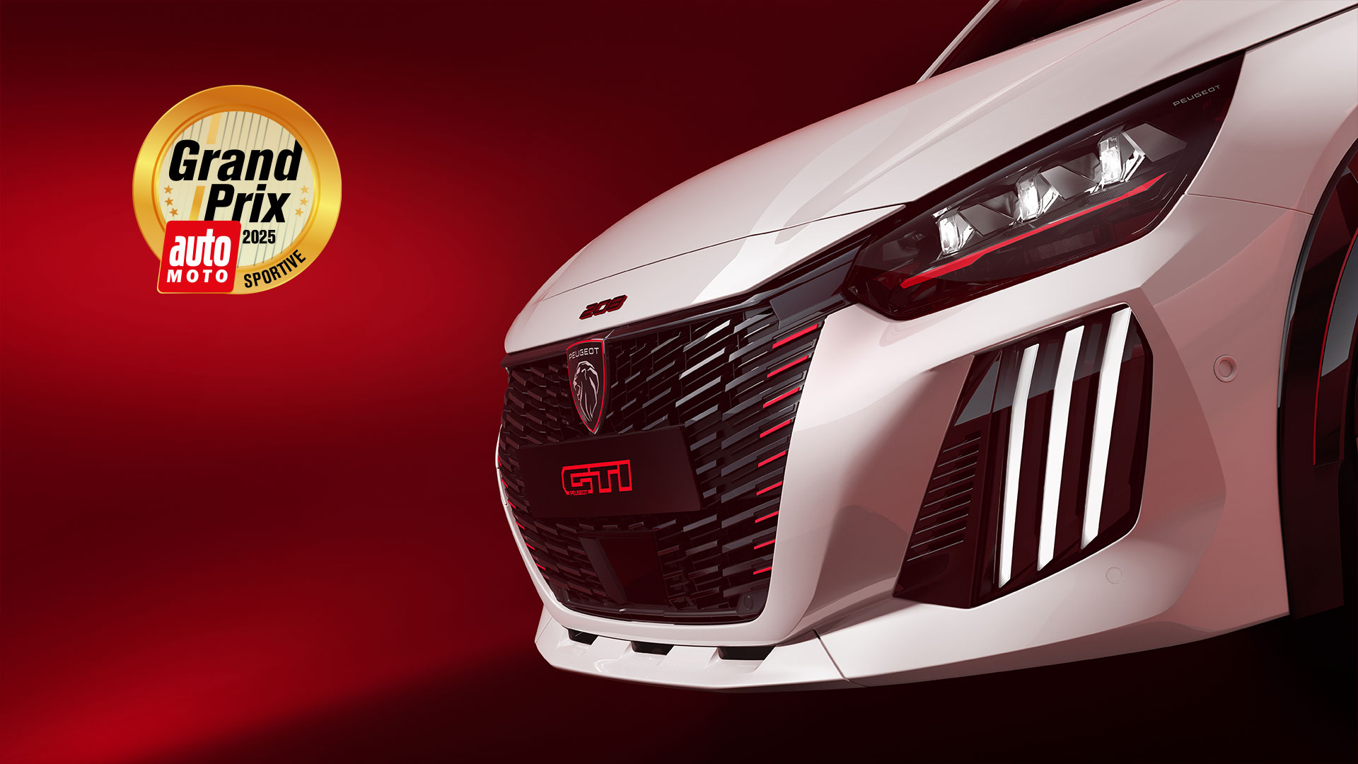 Novo PEUGEOT E-208 GTi: vista traseira em branco