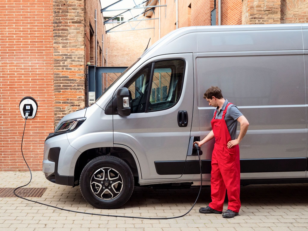 New PEUGEOT E-BOXER with electric charging station
